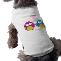 OWL LOVE :: bright girl + boy Dog Shirt