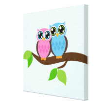 Owl love you canvas print
