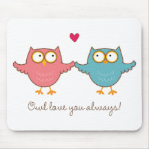 owl love you mouse pads