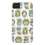 owl meeting with changeable background colour iPhone 4 case