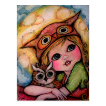 Owl Only Have Eyes For You - Owl Art Post Card