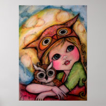 Owl Only Have Eyes For You - Owl Art Print