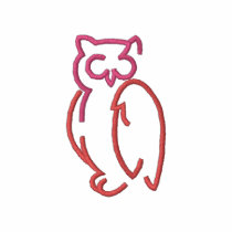 Owl Outline embroidered shirts