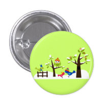 Owl Owls Birds Winter Snow Cute Tree Cartoon Pins