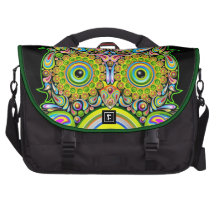 Owl Psychedelic Art Design Laptop Bag