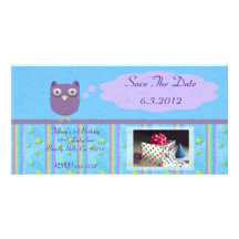 Owl Star Birthday Celebration Photo Card