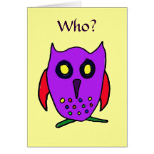 Owl thank you card
