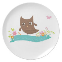 Owl ways love you dinner plate plates