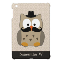 Owl with Moustache and Hat