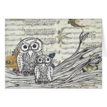 Owls 22 Greetings Card