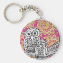 Owls 36 Keychain