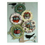 owls and birds post cards