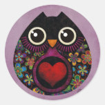 owl's hatch round stickers