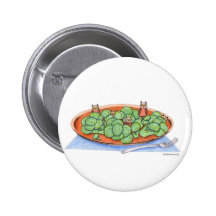 Owls in Broccoli Buttons