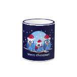 Owls with Santa hats mug