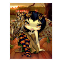 "Owlyn in Autumn" Postcard