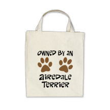 Owned By An Airedale Terrier Tote Bags