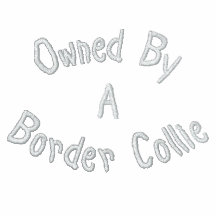 Owned By Border Collie Embroidered Zip Hoodie