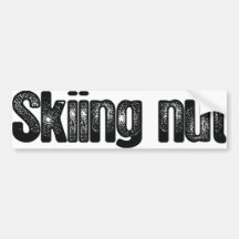 Oxygentees Skiing Nut Bumper Sticker