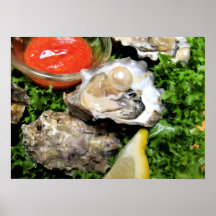 OYSTERS AND PEARL POSTER
