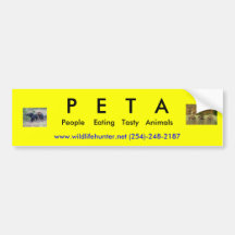 P   E   T   A, People    Eating... Bumper Stickers