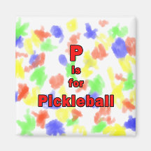 p is for pickleball red black.png refrigerator magnets