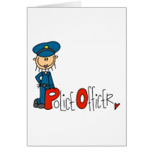 P is for Police Officer Greeting Cards