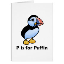 P is for Puffin Card