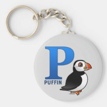 P is for Puffin Keychain