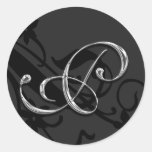 P Monogram Letter Wedding Envelope Seal Sticker