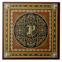 P Monogram Premium Best viewed large. see notes Ceramic Tiles