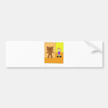 P Teddy Hiding Bumper Stickers