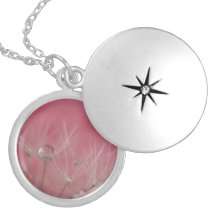 © P Wherrell Girly pink photo dandelion seeds Pendants