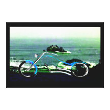 Pacific Coast Chopper Dreaming The MUSEUM Zazzle Gallery Wrapped Canvas