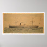 Pacific Steamship Sacramento (1607A) Posters