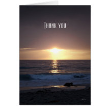 Pacific Sunset, Thank You Card