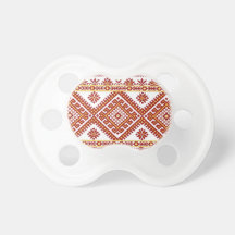 Pacifier Ukrainian Cross Stitch Embroidery Red