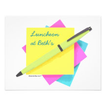 Pad & Pen. Personalized Invitation