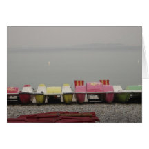 Paddleboats, Lake Garda, Italy Greeting Cards