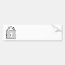 Padlock. Top Secret or Confidential Icon. Bumper Sticker