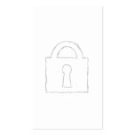 Padlock. Top Secret or Security Icon. Business Card Template