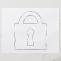 Padlock. Top Secret or Security Icon. Flyer