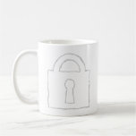 Padlock. Top Secret or Security Icon. Mug