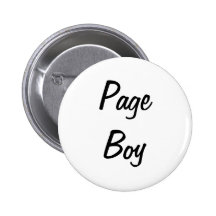 Page Boy Badge Pin