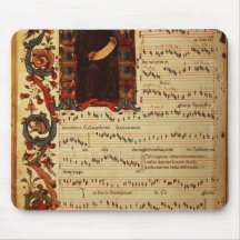 Page of Musical Notation with historiated Mousepad
