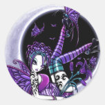 "Paige" Rainbow Butterfly Moon Fairy Sticker