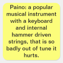 paino square stickers