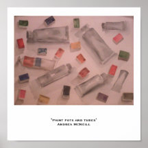 Paint pots poster