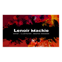 Paint Splatter custom designer business card