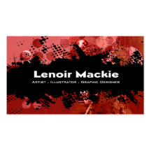 Paint Splatter custom designer business card